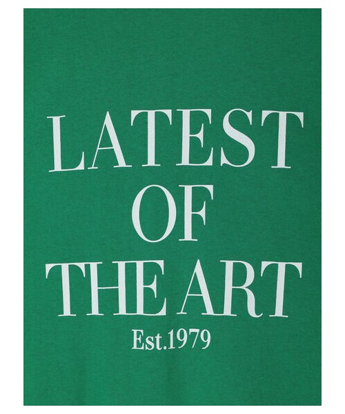 Green　Parks（グリーンパークス）の「キレイ目ロゴ半袖チュニック（トップス・オフホワイト/ブラック/ライトグリーン・F）」の21枚目の写真