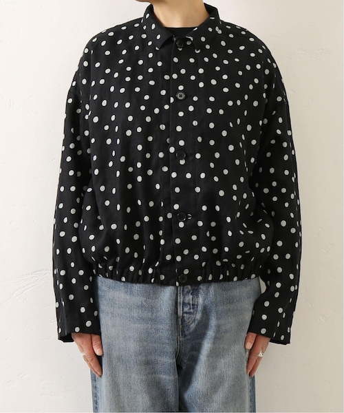 journal standard luxe　リネンドット　ブルゾン　ブラック JOURNAL STANDARD LUXE（ジャーナルスタンダード ラックス）の