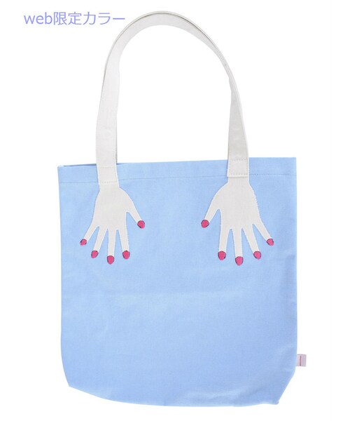 merry jenny(メリージェニー)の「ハンドトートBAG(バッグ・レディース・ブラック/アイスブルー/ラベンダー)」の2枚目の写真