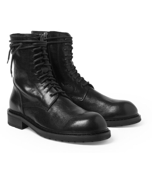 Ann DEMEULEMEESTER(アンドゥムルメステール)の「Ann Demeulemeester Full-Grain Leather Boots(ブーツ・メンズ・Black・EU 40 (US 7))」の7枚目の写真