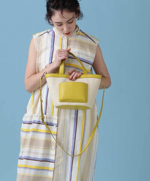 AVIREX（アヴィレックス）の「《限定》BASKET MINI TOTE BAG/ バスケットミニ トートバッグ/AVIREX/アヴィレックス（バッグ・ブラック/シルバー/アイボリー/キャメル・F）」の5枚目の写真