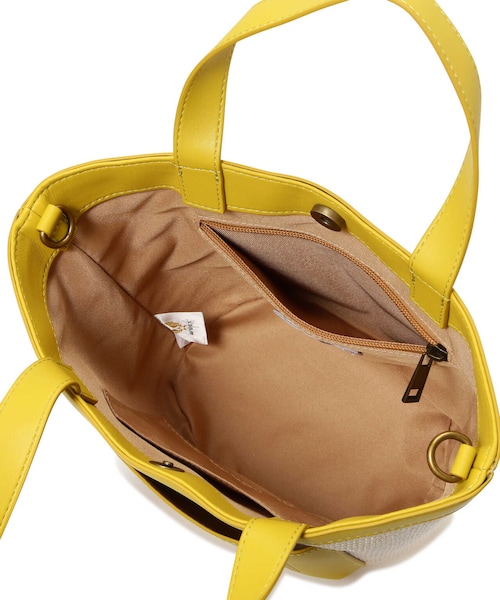 AVIREX（アヴィレックス）の「《限定》BASKET MINI TOTE BAG/ バスケットミニ トートバッグ/AVIREX/アヴィレックス（バッグ・ブラック/シルバー/アイボリー/キャメル・F）」の15枚目の写真