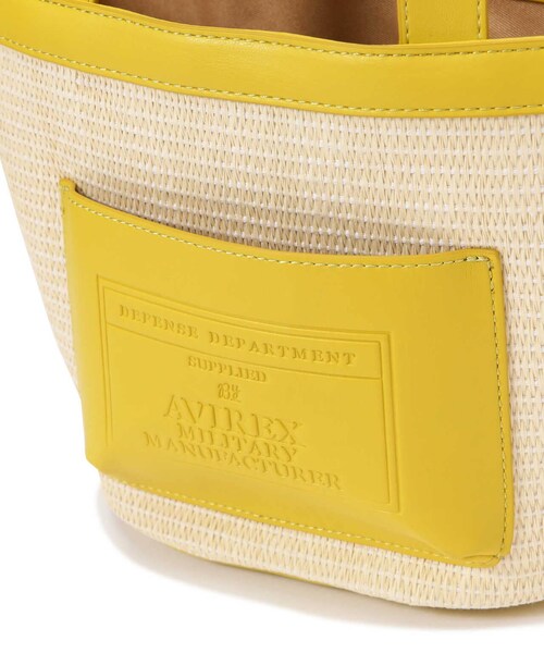 AVIREX（アヴィレックス）の「《限定》BASKET MINI TOTE BAG/ バスケットミニ トートバッグ/AVIREX/アヴィレックス（バッグ・ブラック/シルバー/アイボリー/キャメル・F）」の13枚目の写真