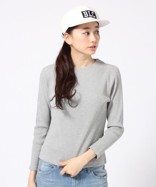 LOWRYS FARM(ローリーズファーム)の「テレコボトルネックプルオーバーロングスリーブ(トップス・レディース・オフ/ブラック/グレー/ピンク・M/L)」の3枚目の写真