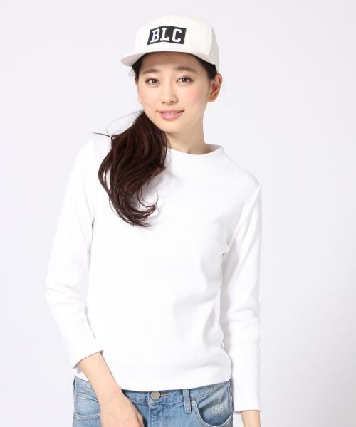 LOWRYS FARM(ローリーズファーム)の「テレコボトルネックプルオーバーロングスリーブ(トップス・レディース・オフ/ブラック/グレー/ピンク・M/L)」の1枚目の写真