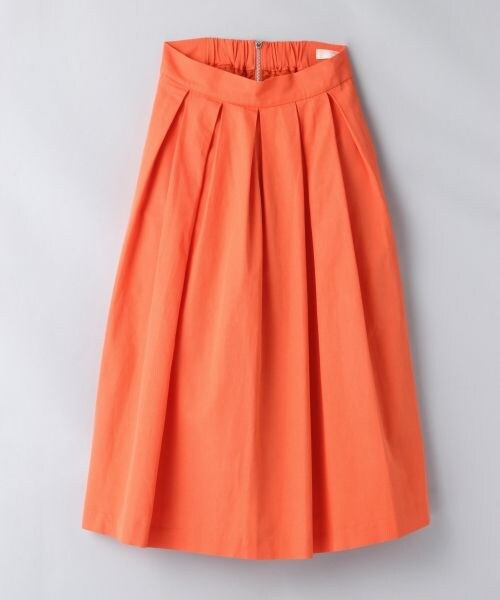 JEANASIS(ジーナシス)の「ツイルタックミモレスカート(スカート・レディース・オフホワイト/ホワイト系ストライプ/ブラック/オレンジ・FREE)」の4枚目の写真