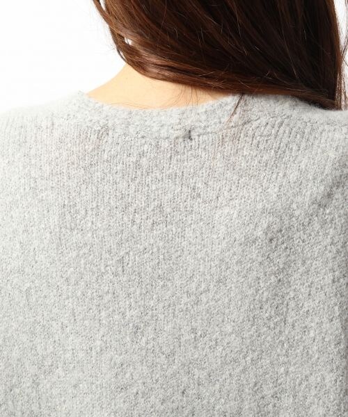 Heather（ヘザー）の「【予約会大好評アイテム】ミニブークレロングカーディガン（トップス・レディース・ライトグレー 12/ネイビー 88・FREE）」の9枚目の写真