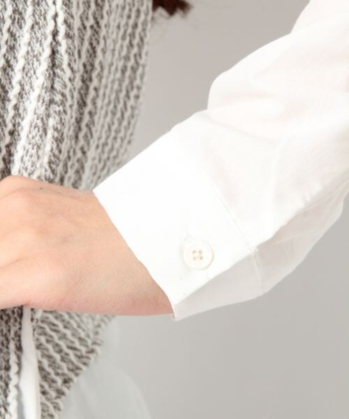 Heather（ヘザー）の「ツイードキリカエシャツ長袖（トップス・レディース・グレー12/ベージュ52/ネイビー88・FREE）」の8枚目の写真