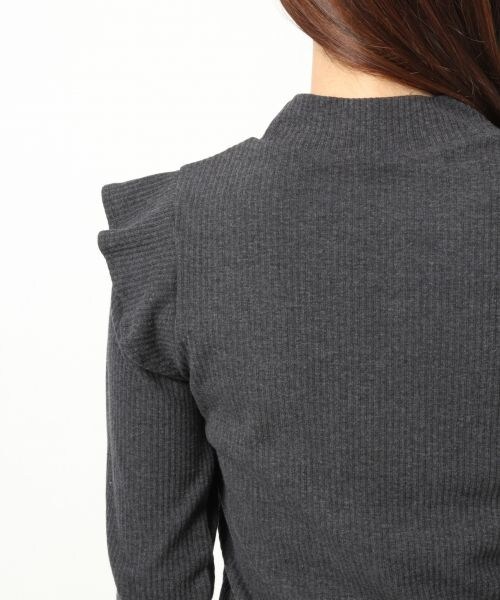 Heather（ヘザー）の「ビジューカタフリルカット長袖（トップス・レディース・ホワイト08/グレー12/チャコールグレー19・FREE）」の11枚目の写真