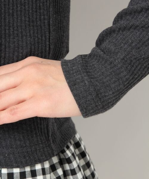 Heather（ヘザー）の「ビジューカタフリルカット長袖（トップス・レディース・ホワイト08/グレー12/チャコールグレー19・FREE）」の9枚目の写真