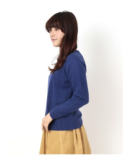 ehka sopo（エヘカソポ）の「ラムナイロンラグランプルオーバー 1602234-43-13-11（ニット・セーター・レディース・杢グレー/レッド/ベージュ/イエロー/グリーン/ブルー・M）」の8枚目の写真