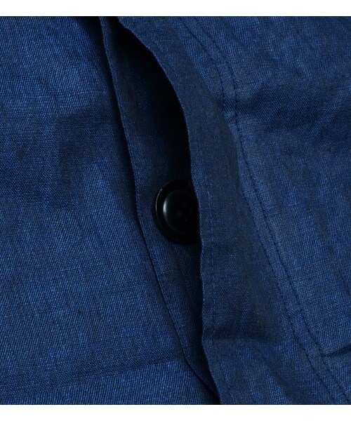 KATHARINE HAMNETT LONDON (キャサリンハムネットロンドン)の「HOODED LINEN COATING(ジャケット/アウター・メンズ・ブルー/グリーン・M/L/XL)」の10枚目の写真