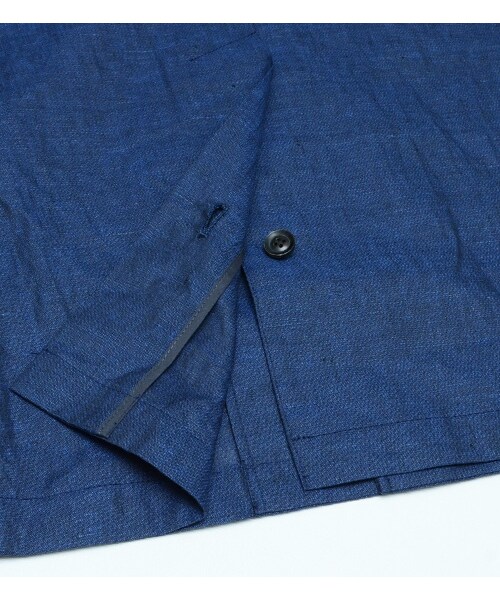 KATHARINE HAMNETT LONDON (キャサリンハムネットロンドン)の「HOODED LINEN COATING(ジャケット/アウター・メンズ・ブルー/グリーン・M/L/XL)」の13枚目の写真