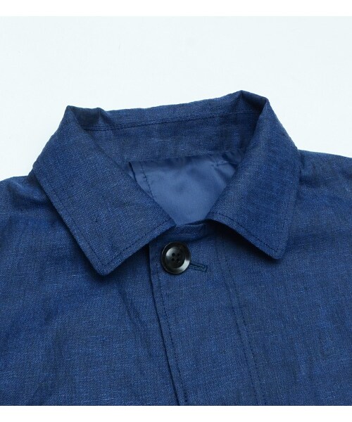 KATHARINE HAMNETT LONDON (キャサリンハムネットロンドン)の「HOODED LINEN COATING(ジャケット/アウター・メンズ・ブルー/グリーン・M/L/XL)」の3枚目の写真