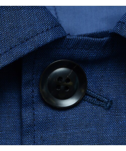 KATHARINE HAMNETT LONDON (キャサリンハムネットロンドン)の「HOODED LINEN COATING(ジャケット/アウター・メンズ・ブルー/グリーン・M/L/XL)」の9枚目の写真