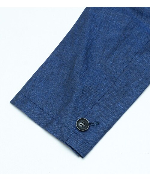 KATHARINE HAMNETT LONDON (キャサリンハムネットロンドン)の「HOODED LINEN COATING(ジャケット/アウター・メンズ・ブルー/グリーン・M/L/XL)」の12枚目の写真