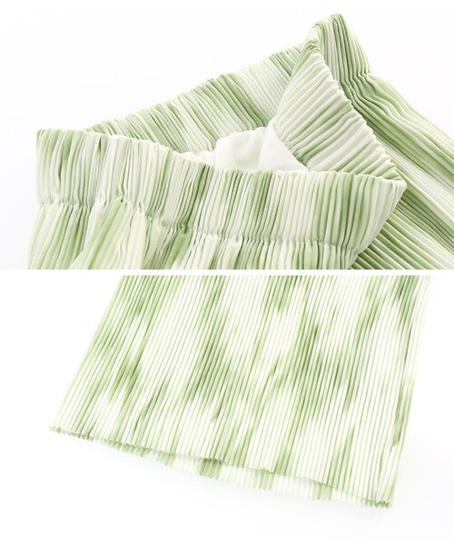 ANAP（アナップ）の「タイダイ柄プリーツパンツ（パンツ・レディース・グリーン/ネイビー/ベージュ）」の11枚目の写真