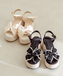 OLIVE des OLIVE | リボン×ジュートモールドサンダル(シューズ)