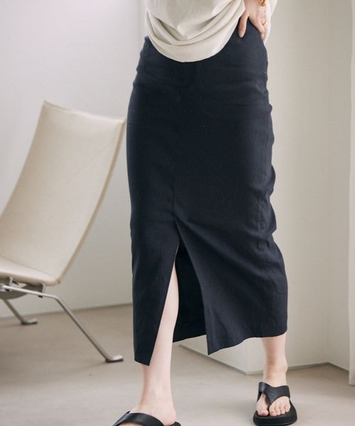 BABYLONE（バビロン）の「リネンストレッチタイトスカート（）」 - WEAR