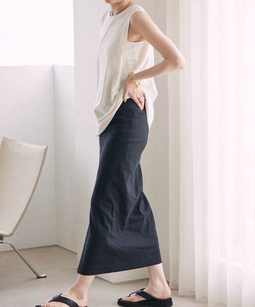 BABYLONE（バビロン）の「リネンストレッチタイトスカート（）」 - WEAR