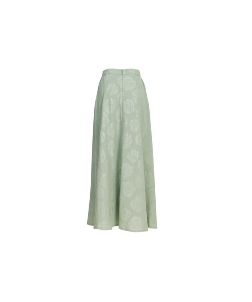 Marjorie（マージョリー）の「河畔舊書攤，立體花朵壓紋設計傘裙（スカート・レディース・薄荷綠・S/M/L）」の8枚目の写真