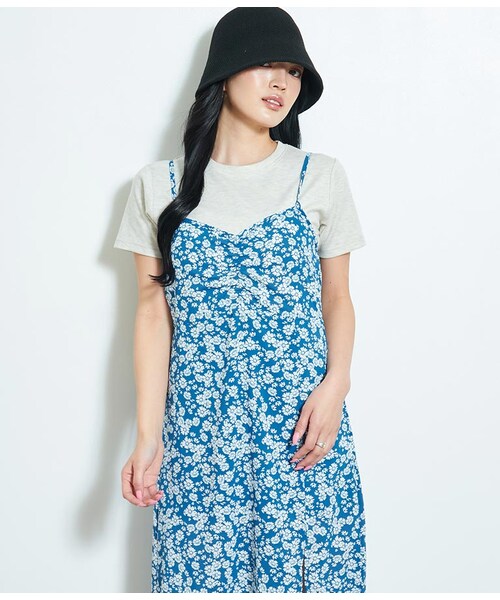 ANAP（アナップ）の「花柄スリットキャミソールワンピース（その他・レディース・グリーン/ブルー/ホワイト）」の11枚目の写真