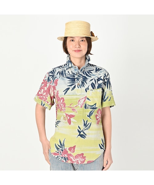 アヌエヌエプリントの908ローファープルシャツ（インディゴ）