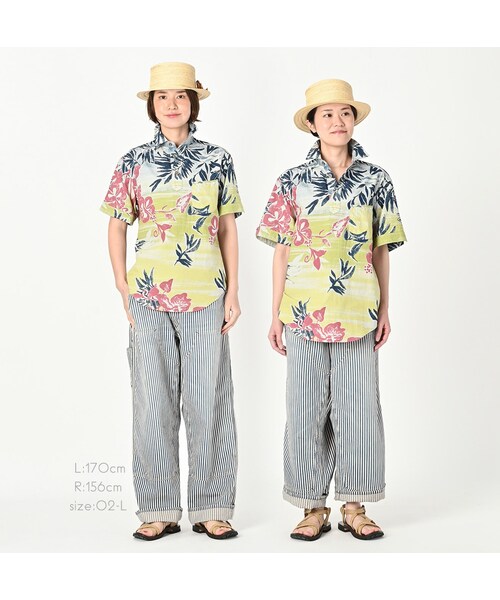 アヌエヌエプリントの908ローファープルシャツ（インディゴ）