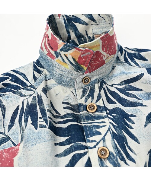 アヌエヌエプリントの908ローファープルシャツ（インディゴ）