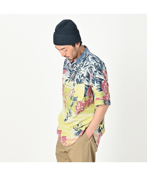 アヌエヌエプリントの908ローファープルシャツ（インディゴ）