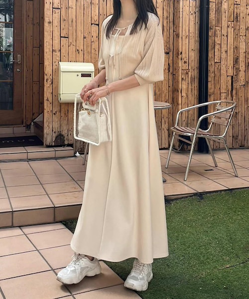 カーディガンsetワンピース niceclap ナイスクラップ NICE CLAUP 【one after another】カーディガン