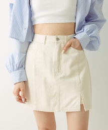 OLIVE des OLIVE | スリットデニムミニスカート(デニムスカート)