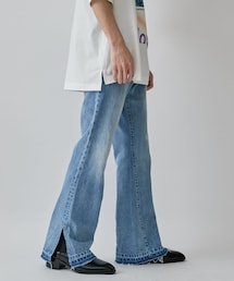 パンツ Jent Louis Bicolor Semi-Flare Denim Jent Louis Bicolor Semi-Flare Denim