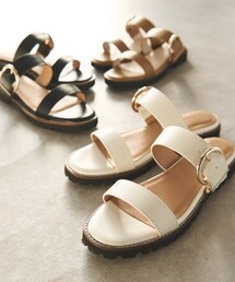 un dix cors | PRECIEUX JOUET(プレシュウジュエ)フラットベルトサンダル(シューズ)