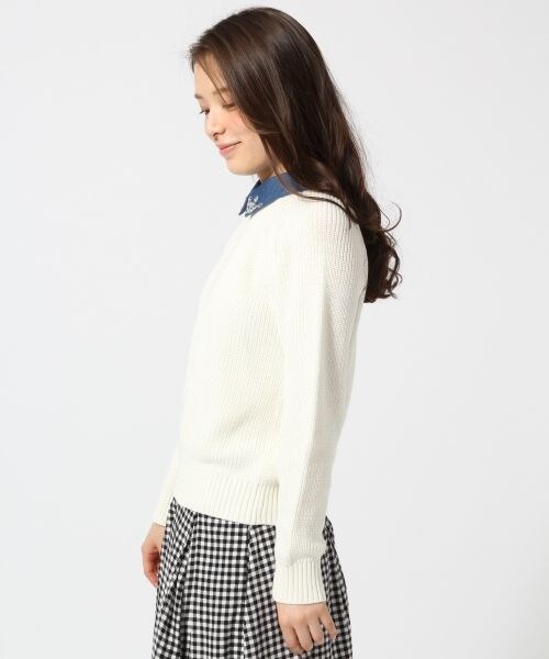 LOWRYS FARM（ローリーズファーム）の「７ゲージビジュエリプルオーバーロングスリーブ（トップス・レディース・オフ/グレー/ネイビー・Ｍ/Ｌ）」の5枚目の写真