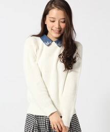 LOWRYS FARM | ７ゲージビジュエリプルオーバーロングスリーブ(トップス)