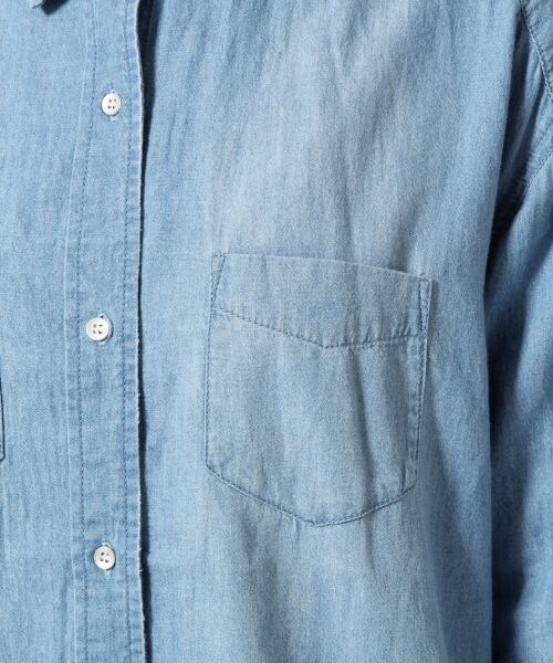 LOWRYS FARM（ローリーズファーム）の「★先行予約アイテム★デニムロングシャツワンピースロングスリーブ（ワンピース/ドレス・レディース・ライトブルー/ブルー・Ｍ/Ｌ）」の7枚目の写真