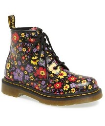 Dr. Martens | Dr. Martens '101' Floral Print Leather Boot (Women)(ブーツ)