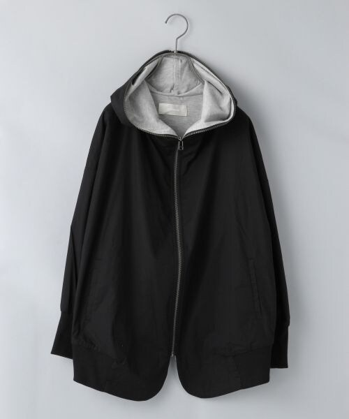 JEANASIS（ジーナシス）の「ZIPフードジャケット（ジャケット/アウター・レディース・アイボリー/ブラック/ダークネイビー・FREE）」の2枚目の写真