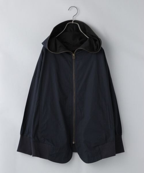 JEANASIS（ジーナシス）の「ZIPフードジャケット（ジャケット/アウター・レディース・アイボリー/ブラック/ダークネイビー・FREE）」の3枚目の写真