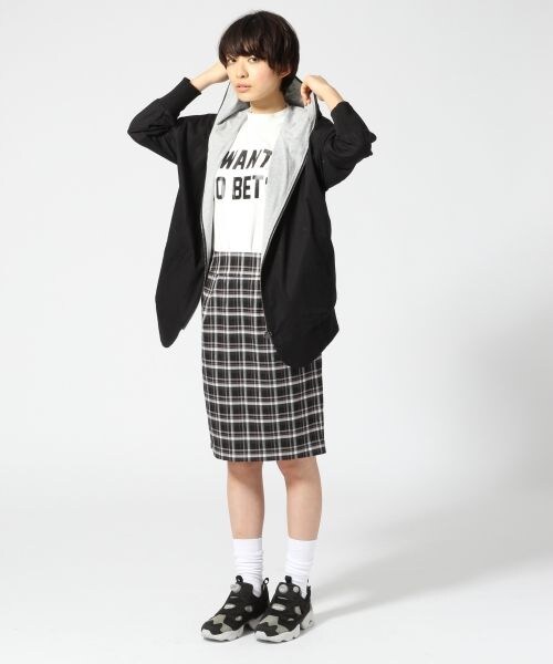 JEANASIS（ジーナシス）の「ZIPフードジャケット（ジャケット/アウター・レディース・アイボリー/ブラック/ダークネイビー・FREE）」の12枚目の写真