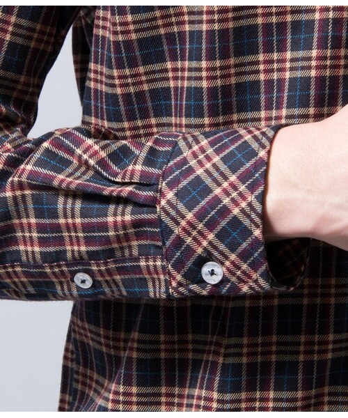 JUNRED（ジュンレッド）の「ロングチェックシャツ（ブラウス/シャツ・メンズ・グリーン/レッド・0/1/2）」の8枚目の写真