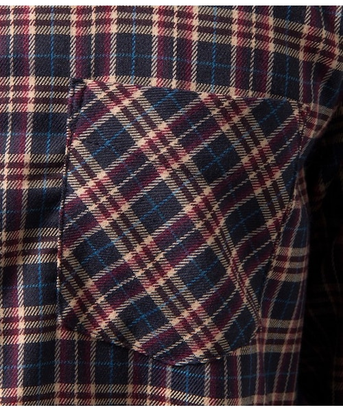 JUNRED（ジュンレッド）の「ロングチェックシャツ（ブラウス/シャツ・メンズ・グリーン/レッド・0/1/2）」の10枚目の写真