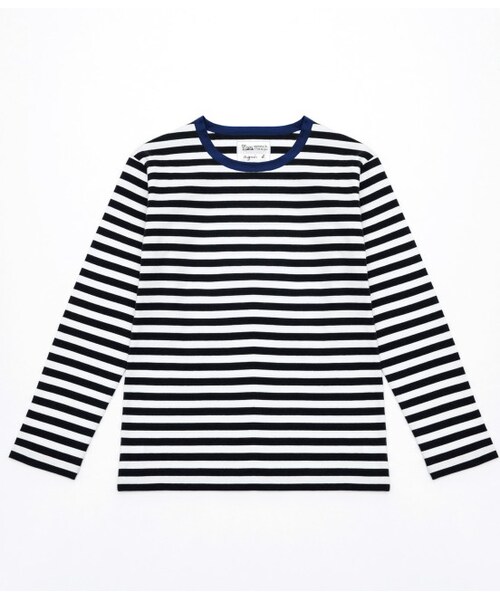 ADAM ET ROPE'（アダムエロペ）の「【先行予約】【agnes b pour Adam et Rope'】ボーダーロングスリーブ 15SS（Ｔシャツ/カットソー・レディース・グリーン/ブルー系/ピンク/イエロー・S/M）」の10枚目の写真