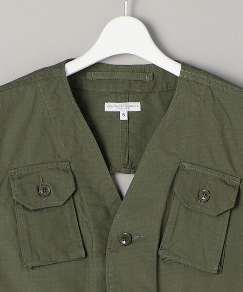 Engineered Garments（エンジニアードガーメンツ）の「C-1 Vest（トップス・メンズ・グリーン・S）」の2枚目の写真