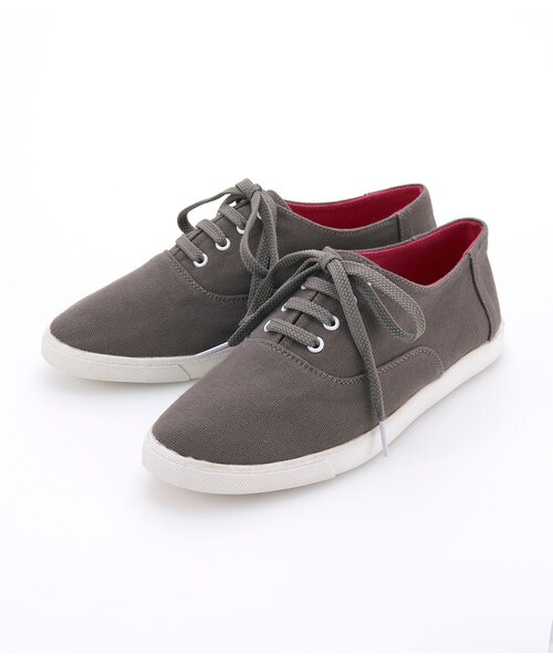 PEACH JOHN（ピーチジョン）の「ＰＪ／レースアップフラットスニーカー（シューズ・レディース・ブラック/ホワイト/グレー/ストライプ/ドット・S/M/L）」の5枚目の写真