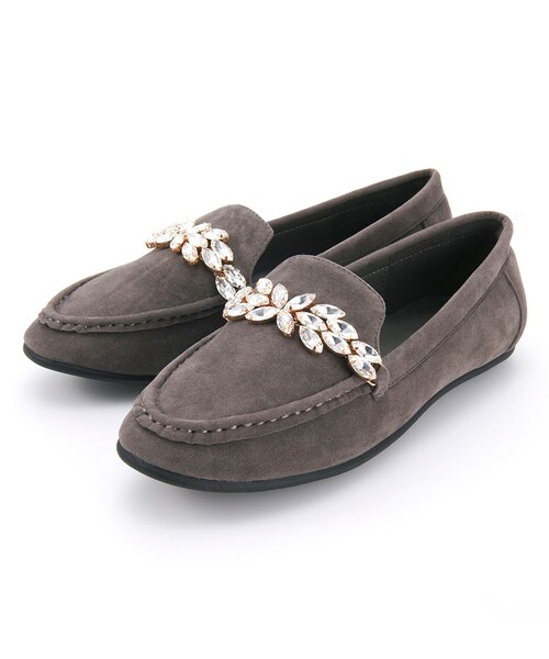 PEACH JOHN（ピーチジョン）の「ＰＪ／ビジューローファー（シューズ・レディース・ブラック/キャメル/グレー/ブルー/ピンク・S/M/L）」の3枚目の写真