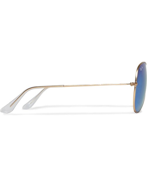 Ray-Ban（レイバン）の「Ray-Ban Polarised Mirrored Metal Aviator Sunglasses（サングラス・メンズ・Blue_526413/GREEN_526414・One Size）」の3枚目の写真
