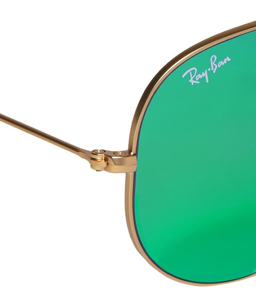 Ray-Ban（レイバン）の「Ray-Ban Polarised Mirrored Metal Aviator Sunglasses（サングラス・メンズ・Blue_526413/GREEN_526414・One Size）」の6枚目の写真