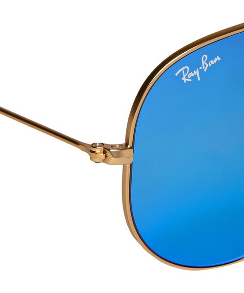 Ray-Ban（レイバン）の「Ray-Ban Polarised Mirrored Metal Aviator Sunglasses（サングラス・メンズ・Blue_526413/GREEN_526414・One Size）」の5枚目の写真